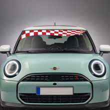 Windschutzscheibe karierte Flagge Streifen Vinyl Graphics Aufkleber für Mini Cooper S
 3