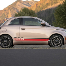 Rocker Panel 500 Stripe Decal Side Graphics Stripes für Fiat 500 2 Farben
 3