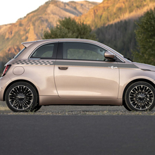 Rocker Panel Checked Stripe Decal Side Graphics Stripes für Fiat 500
 2