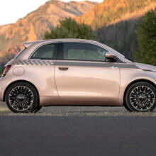 Rocker Panel Checked Stripe Decal Side Graphics Stripes für Fiat 500
 2