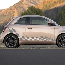 Türen karierte Flaggen -Aufkleber -Seitengrafikstreifen für Fiat 500 2
 2
