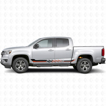 Schachbrett-Rennstreifen für Türen & Schweller für Chevrolet Colorado 2. Generation 2015-2022_2