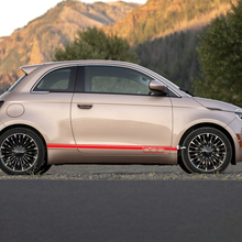 Rocker Panel Pin Stripe Decal Double Stripe Side Grafics Stripes für Fiat 500
 3