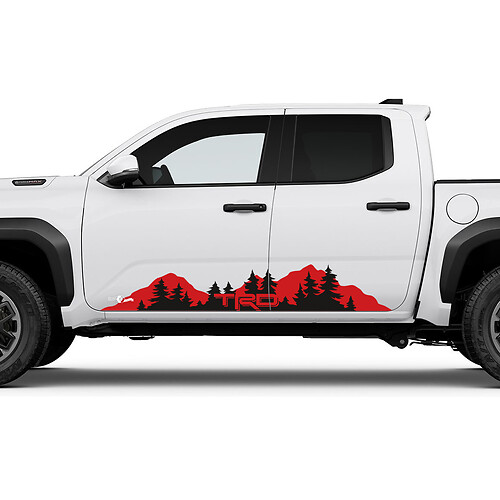 TRD Off Road Side Mountains Bäume Rocker -Panel Aufkleber für Toyota Tacoma
 1