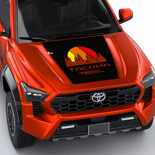 Toyota Tacoma Vintage Stripes Topografische Karten -Seitenhaube Heckklappe Aufkleber Aufkleber
