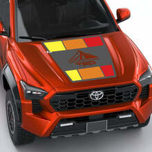 TRD Off Road Mountains Vintage Retro Heritage Stripes Wrap Hood Aufkleber für Toyota Tacoma 4. Generation
 2