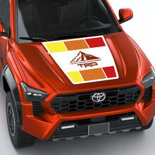 TRD Off Road Mountains Vintage Retro Heritage Stripes Wrap Hood Aufkleber für Toyota Tacoma 4. Generation
 3