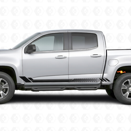 Honigwaben-Tür- und Seitenschweller-Vinylstreifen für Chevrolet Colorado 2. Generation 2015-2022