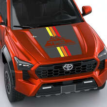 TRD Mountains Vintage Retro Streifen Haubenaufkleber 2 für Toyota Tacoma 4. Generation 2