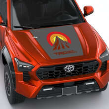 TRD Mountains Vintage Retro Streifen Motorhaubenaufkleber 4 für Toyota Tacoma 4. Generation 2