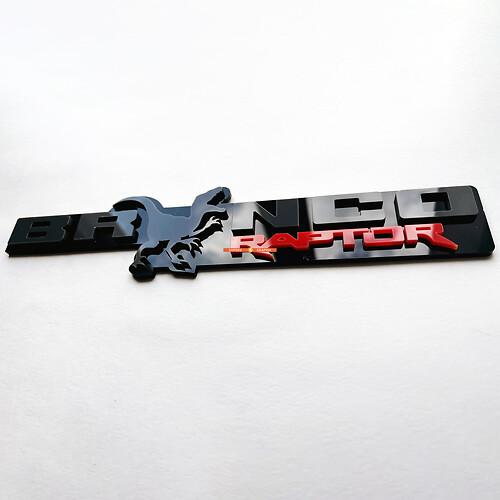 Bronco Raptor Fender Abzeichen Heckklappe Emblem 3D -Abzeichen
