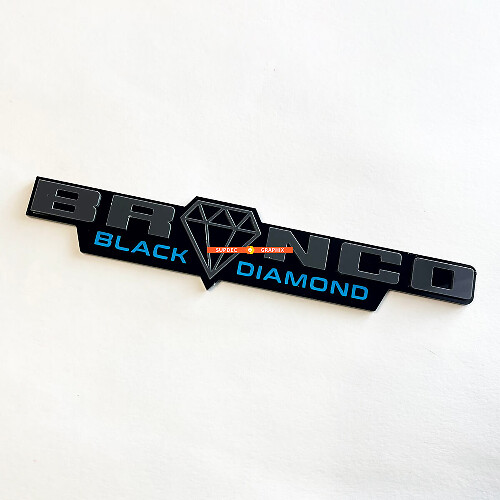 Black Diamond Horse 3D Kotflügelabzeichen Emblem für Muscle Cars