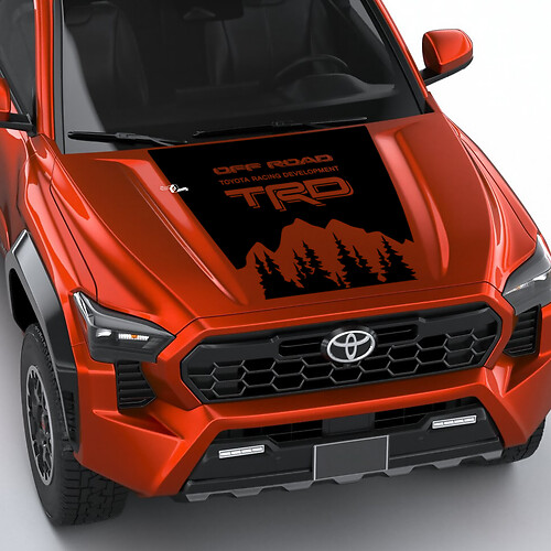TRD Mountains Bäume Wickle Dekoser Aufkleber für Toyota Tacoma 4. Gen
