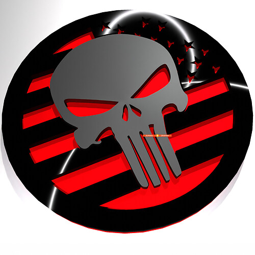 USA Flag Punisher Schädel Universelles Abzeichen