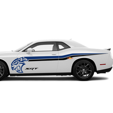 Zwei Farben SRT Hellcat Side Stripes Aufkleber für Dodge Challenger oder Ladegerät
 2