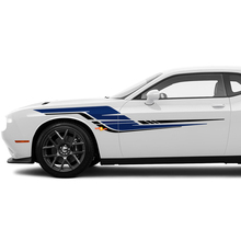 Zwei Farben Seitenstreifen Aufkleber für Dodge Challenger oder Ladegerät
 3
