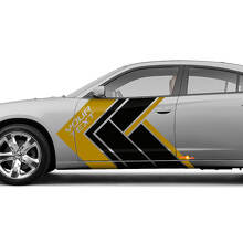 Individuelle Schriftzüge Geometrische Seitliche Streifen Vinyl-Aufkleber Set Für Dodge Charger_3