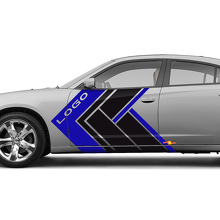 Benutzerdefiniertes Logo Geometrische Seitenstreifen Vinyl-Aufkleber-Set für Dodge Charger_2