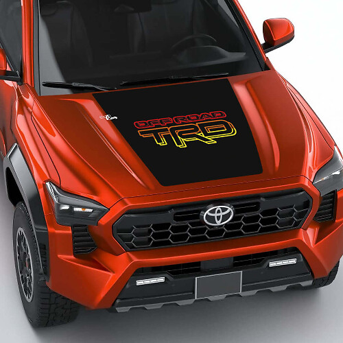 TRD Mountain Vintage Retro Heritage Sun Stripes Kapuze Aufkleber Aufkleber für Toyota Tacoma 4. Gen
