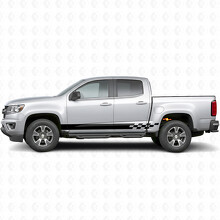 Schachbrettblitz Tür- und Seitenschweller-Aufkleber für Chevrolet Colorado 2. Generation 2015-2022_2