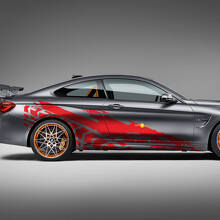 Seitentüren Hinterräder Spuren Vinyl Aufkleber passend für BMW Modelle usw.
 2