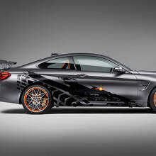 Seitentüren Hinterräder Spuren Vinyl Aufkleber passend für BMW Modelle usw.
 3