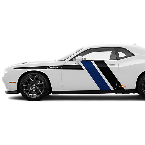 Zwei Farben Seitenaufkleber Akzentstreifen für Dodge Challenger
 1