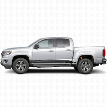 Mehrlagige Vinylstreifen für Tür und Schweller mit Lightning-Design für Chevrolet Colorado 2. Generation 2015-2022_2