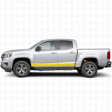 Mehrlagige Vinylstreifen für Tür und Schweller mit Lightning-Design für Chevrolet Colorado 2. Generation 2015-2022_3