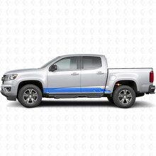 Mehrlagige Vinylstreifen für Tür und Schweller mit Lightning-Design für Chevrolet Colorado 2. Generation 2015-2022_5