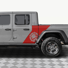 Militärstern US-Flagge Vinyl-Aufkleber für die hinteren Seitentüren passend für Jeep Gladiator 4
 2