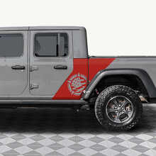 Military Star US Flag Seitlicher Vinyl-Aufkleber Satz für Jeep Gladiator_2