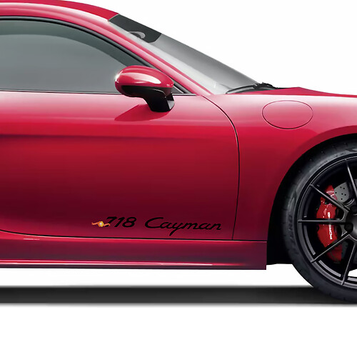 Porsche 718 Cayman Boxster T Seitenstreifen Kit Aufkleber Sticker
