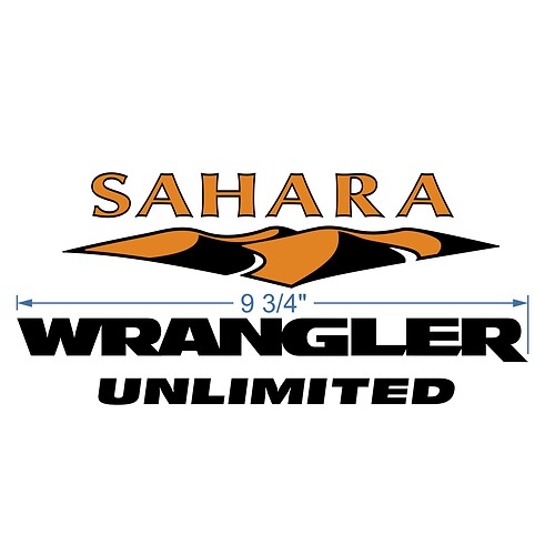 Sahara Dunes Wrangler Unlimited Aufkleber für Jeep Sahara Wrangler Unlimited CJ TJ YK JK XJ
 1