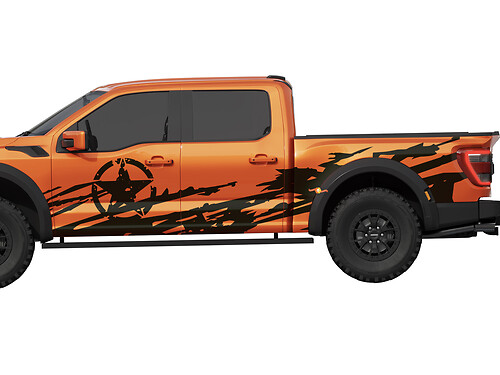 TRD Tacoma Motorhaube 4x4 PRO Sport Off Road NEIN! Lufteinlass in Schatten von Grau Vinyl Aufkleber Decal passend für Tacoma 16-21
 1