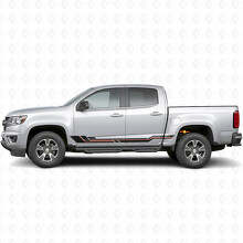 Parallele Akzent-Tür- und Schweller-Vinylstreifen für Chevrolet Colorado 2. Generation 2015-2022_2