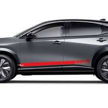 Sides Racing Logo Akzentstreifen Grafik Aufkleber Set für Nissan ARIYA 3