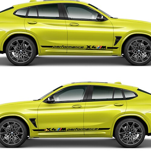 2x 2023 BMW M2 G87 M Performance Streifen Vinyl Aufkleber Sticker
