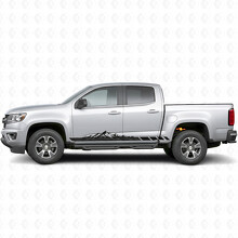 Mountain Topographic Tür- & Schweller-Vinylstreifen für Chevrolet Colorado 2. Gen 2015-2022_2