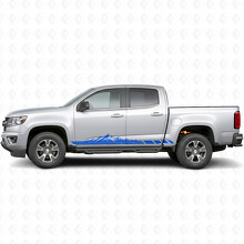 Mountain Topographic Tür- & Schweller-Vinylstreifen für Chevrolet Colorado 2. Gen 2015-2022_5