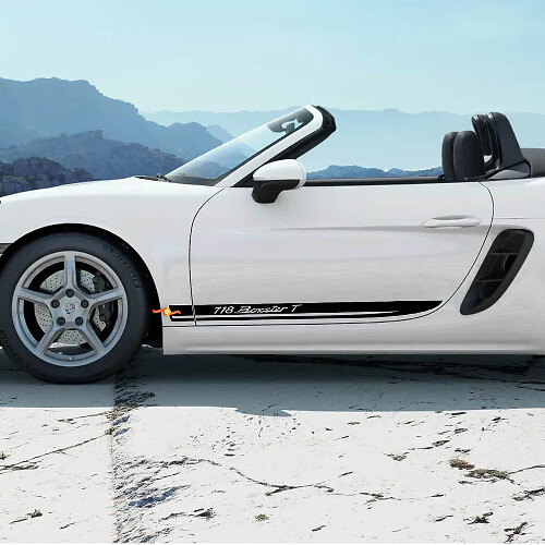 Porsche 718 Cayman Boxter T Seitenstreifen Kit Aufkleber Sticker

