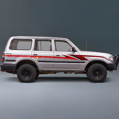 Retro Seiten-Grafik-Aufkleber für 1995 Toyota Land Cruiser LC80 Serie
