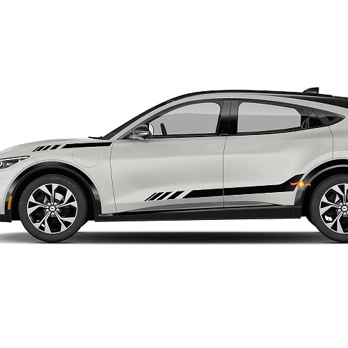 Akzentstreifen Seitentür-Aufkleber aus Vinyl für Ford Mustang MACH-E
