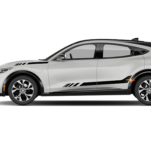 Akzentstreifen Seitentür-Aufkleber aus Vinyl für Ford Mustang MACH-E
