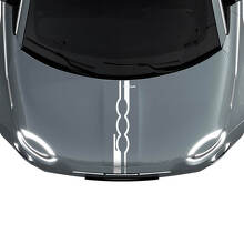 500 Motorhaubenstreifen Aufkleber Grafiken für Fiat 500
 2