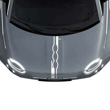 500 Motorhaubenstreifen Aufkleber Grafiken für Fiat 500
 2