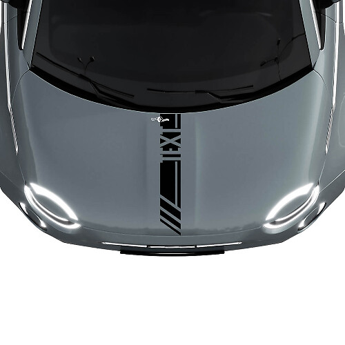 Individuelle Text-Motorhauben-Rennstreifen-Aufkleber-Grafiken für Fiat 500