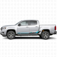 Retro Mountain Wave Tür- & Schweller-Vinylstreifen für Chevrolet Colorado 2. Generation 2015-2022_2