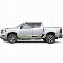Retro Mountain Wave Tür- & Schweller-Vinylstreifen für Chevrolet Colorado 2. Generation 2015-2022_3