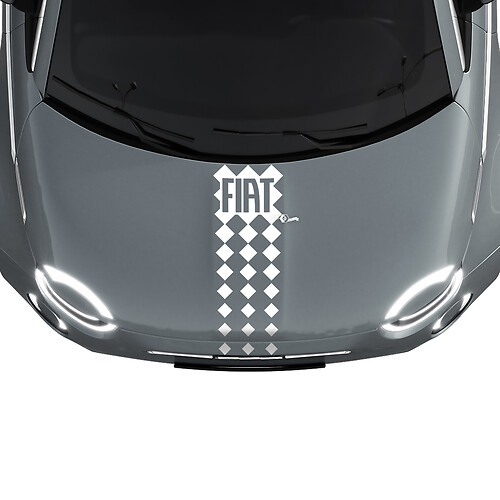 500 Motorhaubenstreifen Racing Aufkleber Grafiken für Fiat 500 2
